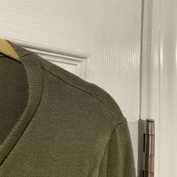 Primark Size M Sage Green Long Sleeve Gold Button V Neck Lightweight Cardigan - Picture 5 of 11